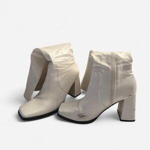 white knee high boots